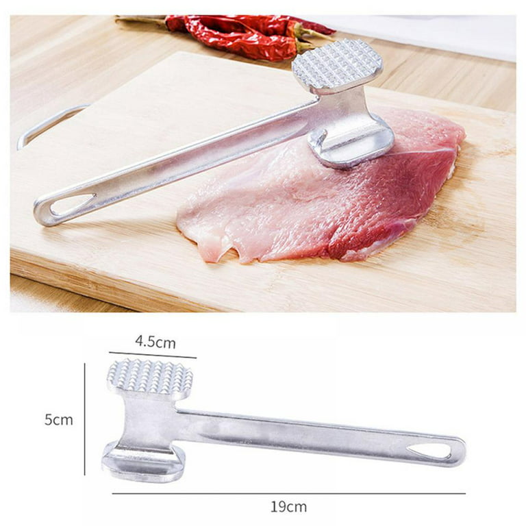 Meat Tenderizer, Meat Hammer, Dual-sided Kitchen Meat Mallet With