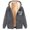 Dark Gray, variant on Women Zip Up Heart Paw Print Sherpa Lined Hooded Jacket Reinforced Stitching Wrinkle Resistant Thick Fleece Outer Coat 1pc M-XXXL True To Size