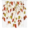 thumbnail image 3 of Ambesonne Autumn Shower Curtain, Branches Leaves Fall, 69"Wx84"L, Burnt Sienna Brown Green, 3 of 3