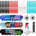 thumbnail image 1 of WWS- -Ensemble d'Accessoires de Fléchettes avec Vols, Arbres, Raclette et Outils, kit de 4 Accessoires Différents en Option, 1 of 4