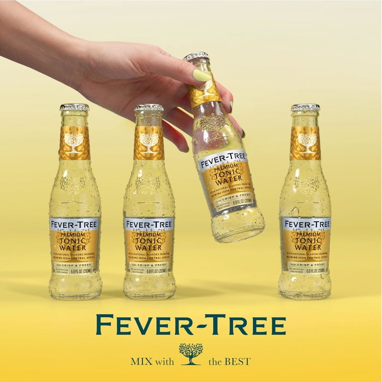 2 pack) Fever-Tree Premium Tonic , 4 Pack, 200 ML Glass Bottles, 0