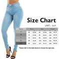 thumbnail image 2 of KUNMI Womens Curvy High Waist Stretch Butt Lifting Skinny Colombian Jeans, 2 of 11