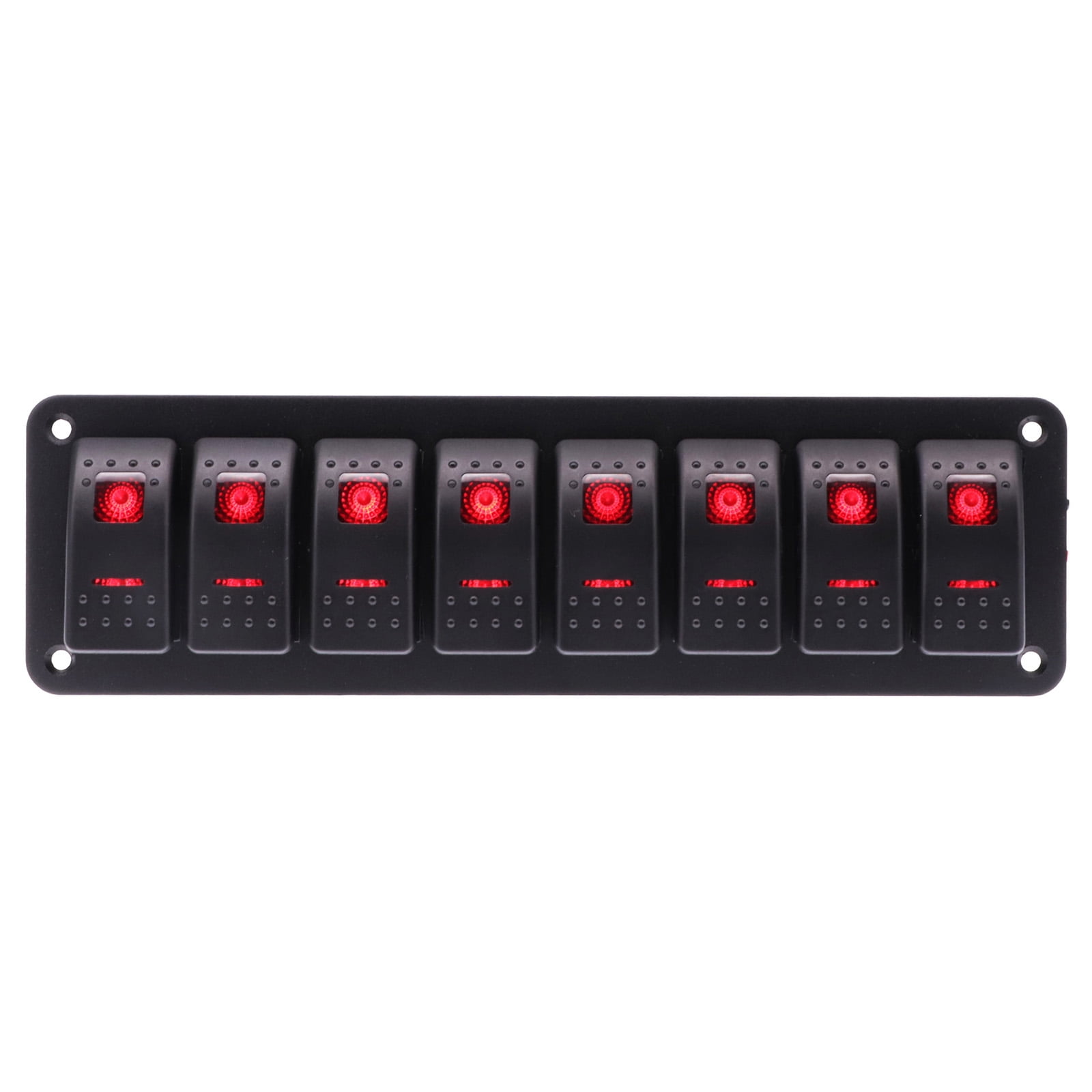 Pre Wired Rocker Switch Box Geloo 8 Gang Rocker Switch Marine Boat Switch on/off Pre-Wired Toggle ...