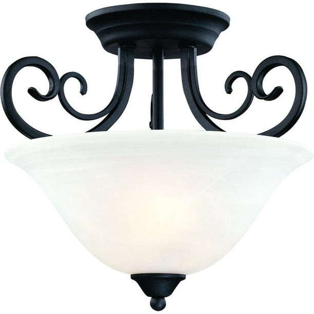Hardware House Tuscany Semi Flush Ceiling Fixture Finish Textured Black Com Semi Flush Ceiling Fixture Finish, Chandelier Light Fixture Hardware