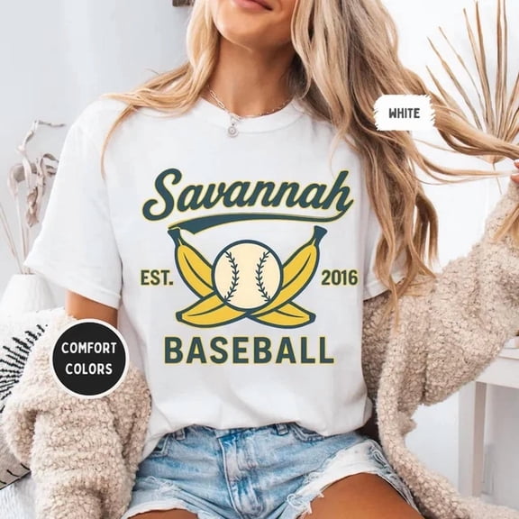 Retro Savannah Baseball Shirt Vintage Banana Summer Sports Tee
