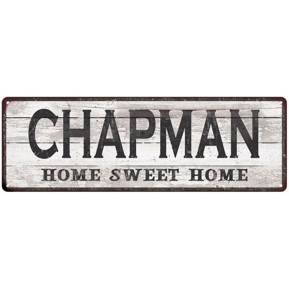 CHAPMAN Home Sweet Home Country Look Gift 6x18 Metal Sig 206180045666