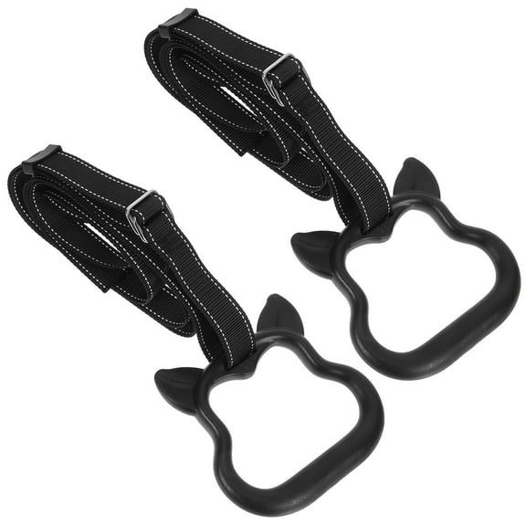 HONMEET 1 Pair Plastic Gym with Adjustable Non- Straps for Home and Outdoor Fitness Workouts