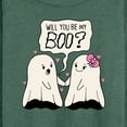 thumbnail image 3 of Instant Message - Valentine's Day Will You Be My Boo - Women's Lightweight French Terry Long Sleeve Shirt, 3 of 6