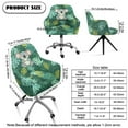 thumbnail image 7 of Whosucclay Koala Monstera Palm Leaf Print Swivel Armchair Accent Dining Chair Cover for Office, Stretch Curved Back Chair Covers Removable Curved Back Armrests Chair Protector for Party, Banquet, 7 of 7