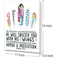 thumbnail image 2 of Y081 He Will Cover You With His Feathers Inspirational Canvas Wall Art,Bible Verses Christian Art Canvas Prints Framed Wall Art Ready to Hang For Bedroom Office Livingroom Farmhouse Wall Decor, 2 of 6