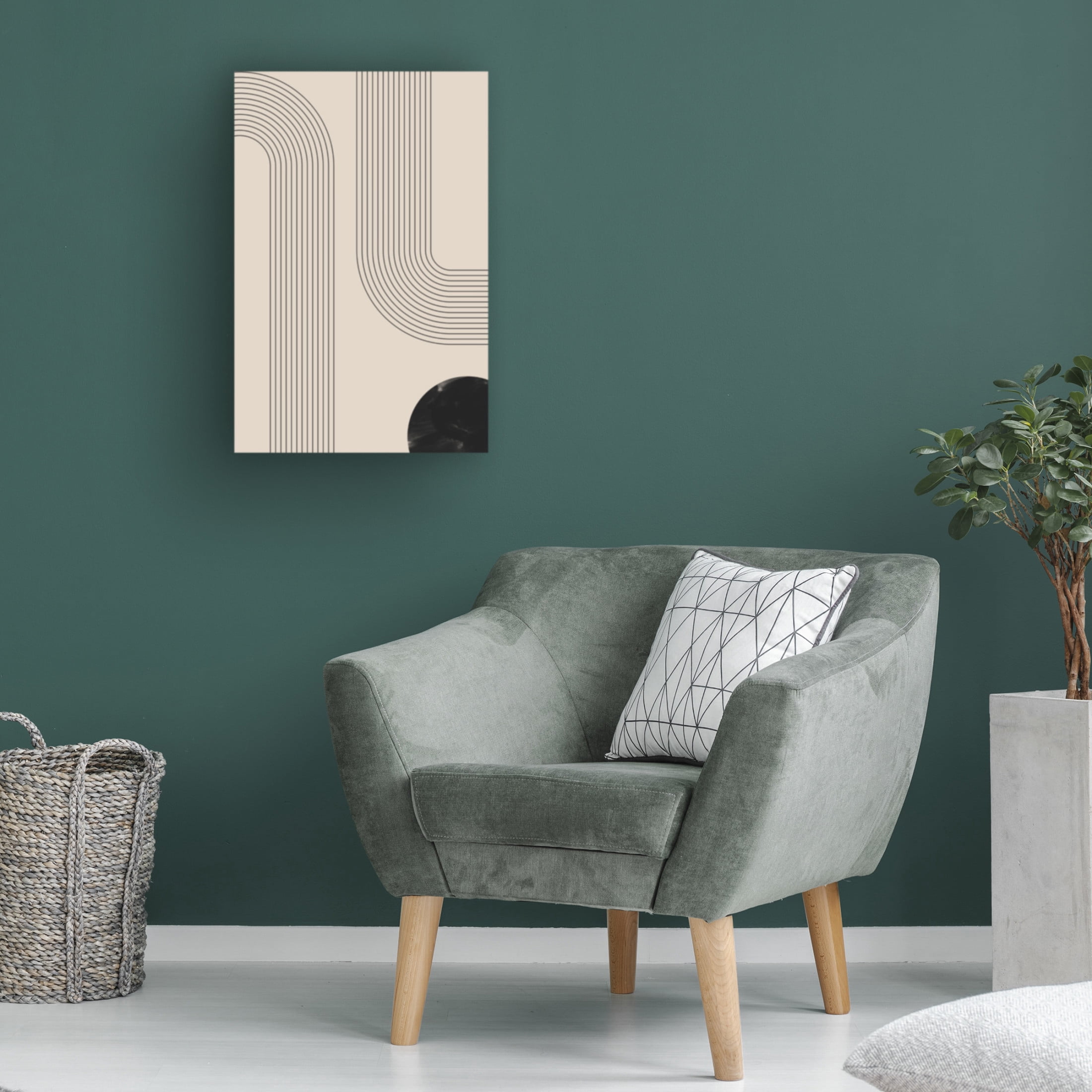 Trademark Fine Art Melloi Art Prints Black Minimal Line Art Canvas Wall Art