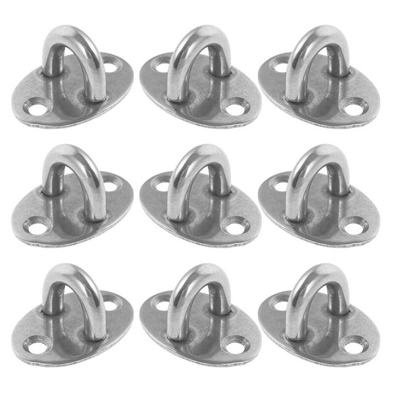 ROSENICE 10Pcs Eye Plate U Hooks For Indoor Use