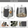 thumbnail image 2 of Yayeee Ashtray with Lid for Cigarette Smokeless Stainless Steel Home Ash Holder, White Halloween Dog, 2 of 7