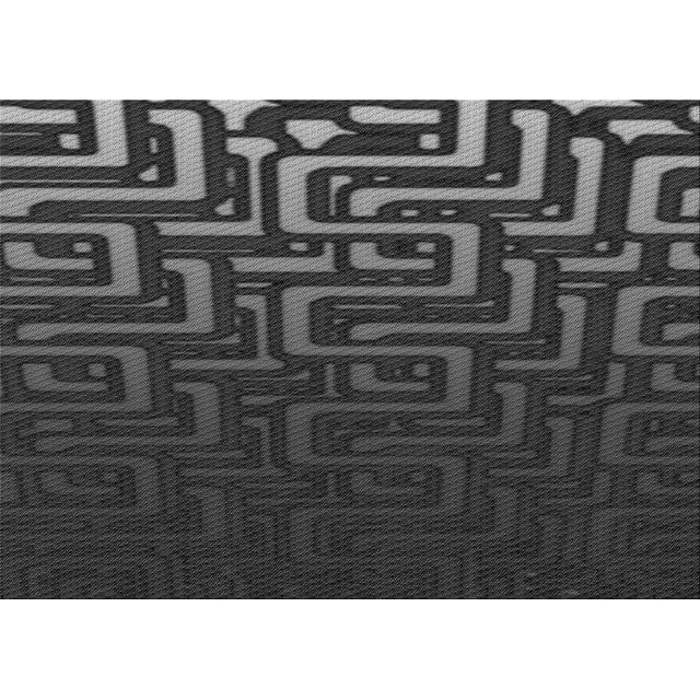 Ahgly Company Machine Washable Indoor Rectangle Transitional Charcoal Black Area Rugs, 2' x 5'