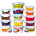 thumbnail image 1 of 36 Pc Food Storage Containers with Lids Airtight Plastic Containers with Lids Snap Lock Leak Proof BPA Free Lunch Containers for Food Storage Plastic Storage Container Set - Food Containers, 1 of 5