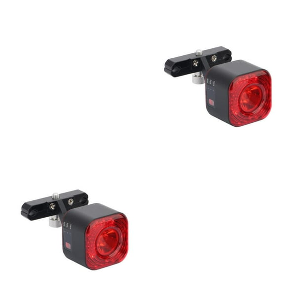 Matsuzay Luz trasera para bicicletas, freno inteligente, bicicleta recargable, luz trasera de advertencia ajustable, lámpara impermeable, Tija de sillín 2piezas