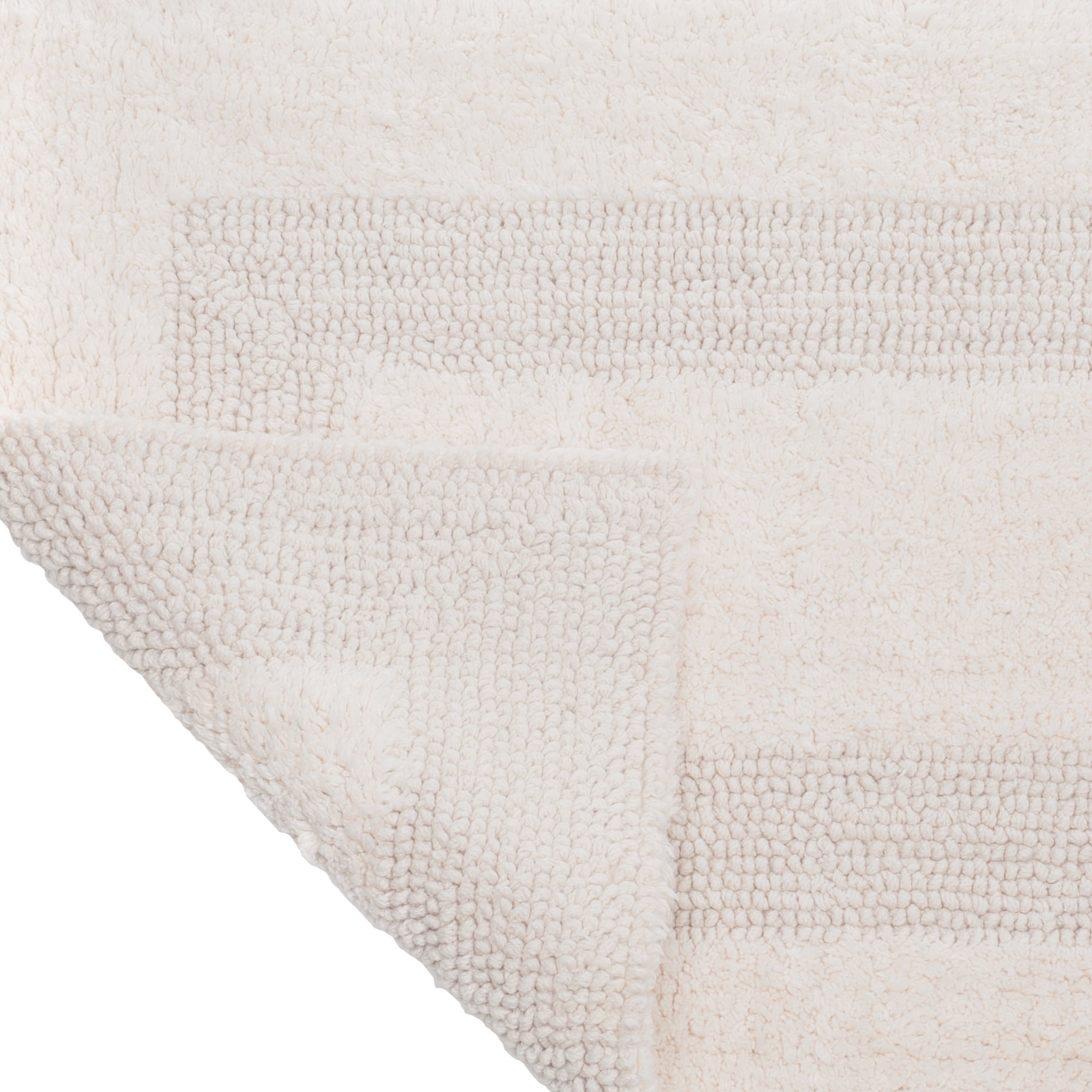 Lavish Home 60x24-Inch Machine Washable Cotton Bath Mat (Ivory)