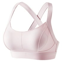 Sports Bras for Women High Support, High Impact Running Criss Cross Strappy Bra Crop Top, Back Hook and Eye Closure