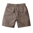 thumbnail image 6 of Fgvctg Mens Shorts Casual Stretch Cargo Shorts Trendy Regular Fit Elastic Waistband Summer Hiking Work Pant Waistband Oversized Drawstring Short with Multi Pockets,Coffee,L, 6 of 6
