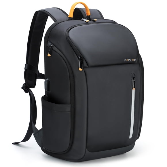 Mochila Ponhog Business 40L para hombre con USB negra 51x33x23 cm