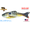 Blue Gill, variant on Bass Fishing Soft Plastic Swimbait Game Changer Bait Dancin Shad 6in Silver Shad 6-Pack