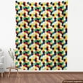 thumbnail image 4 of Ambesonne Vintage Fabric by the Yard Upholstery, Rhombus Pattern Grunge, 1 Yard, Multicolor, 4 of 5