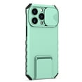 thumbnail image 2 of for iPhone 13 Pro Case with Camera Lens Slide Protection, Armour Silicone TPU Bumper Tough PC Cover with Kickstand, Military Shockproof Absorption Protective Case for iPhone 13 Pro,
Lightblue, 2 of 12