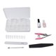 thumbnail image 2 of Consejos de uñas de ataúd transparentes, kit de extensión de uñas de la uña de 550 piezas de la cubierta de la cubierta de la uña., 2 of 7