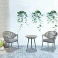 thumbnail image 4 of Nuu Garden 3 Piece Outdoor Bistro Set, Woven Rope Conversation Patio Set, All Weather Aluminum Patio Furniture Chairs and Table with Cushions for Garden, Deck, Backyard, Gray, 4 of 10