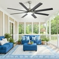 thumbnail image 5 of Indoor Ceiling Fan with Lights, 52 inch for Bedroom, Living Room, Dining Room, with 3-Speed, Remote Control, 5 Wood Fan Blades, 2-in-1 Fan and LED Light Design, D5154, 5 of 10