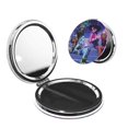 thumbnail image 1 of Qekee Monster High Print Compact Makeup Mirror Folding Mini Pocket Mirror Portable Hand Mirror Double-Sided 2 x 1x Magnification for Woman Girls-Round Shape, 1 of 9