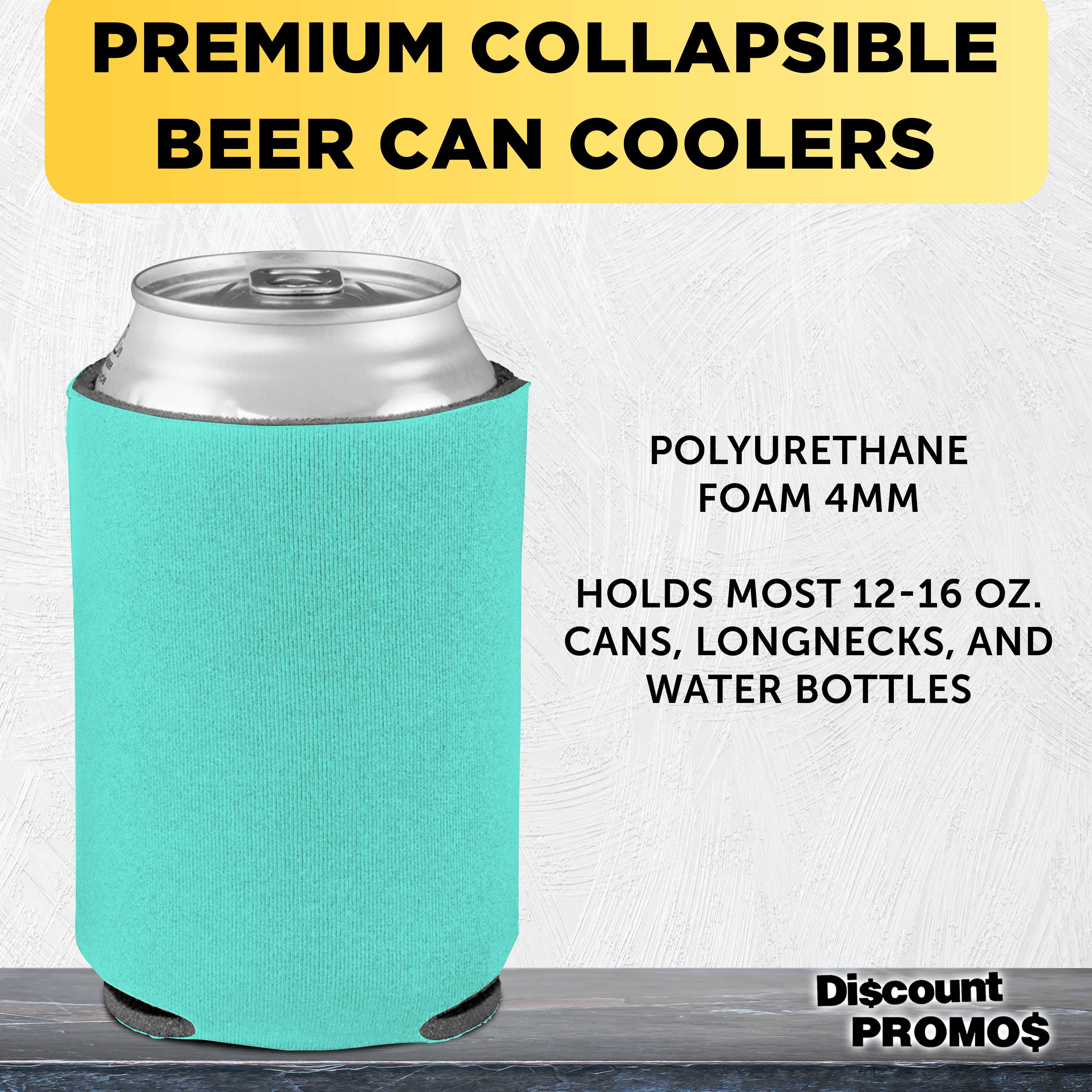Collapsible Can Coolers Set of 25, Bulk Pack - Keep Your Beer Cold, Insulated Can Holder - Robins Egg