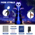 thumbnail image 5 of Novtech 10 FT Grim Reaper Halloween Inflatables, Pumpkin Head, Motion Activated Scream, 8 RGB Light Modes, Blow Up Outdoor Yard Decorations for Trick or Treat, Lawn Garden Party & Scary Haunted House, 5 of 14