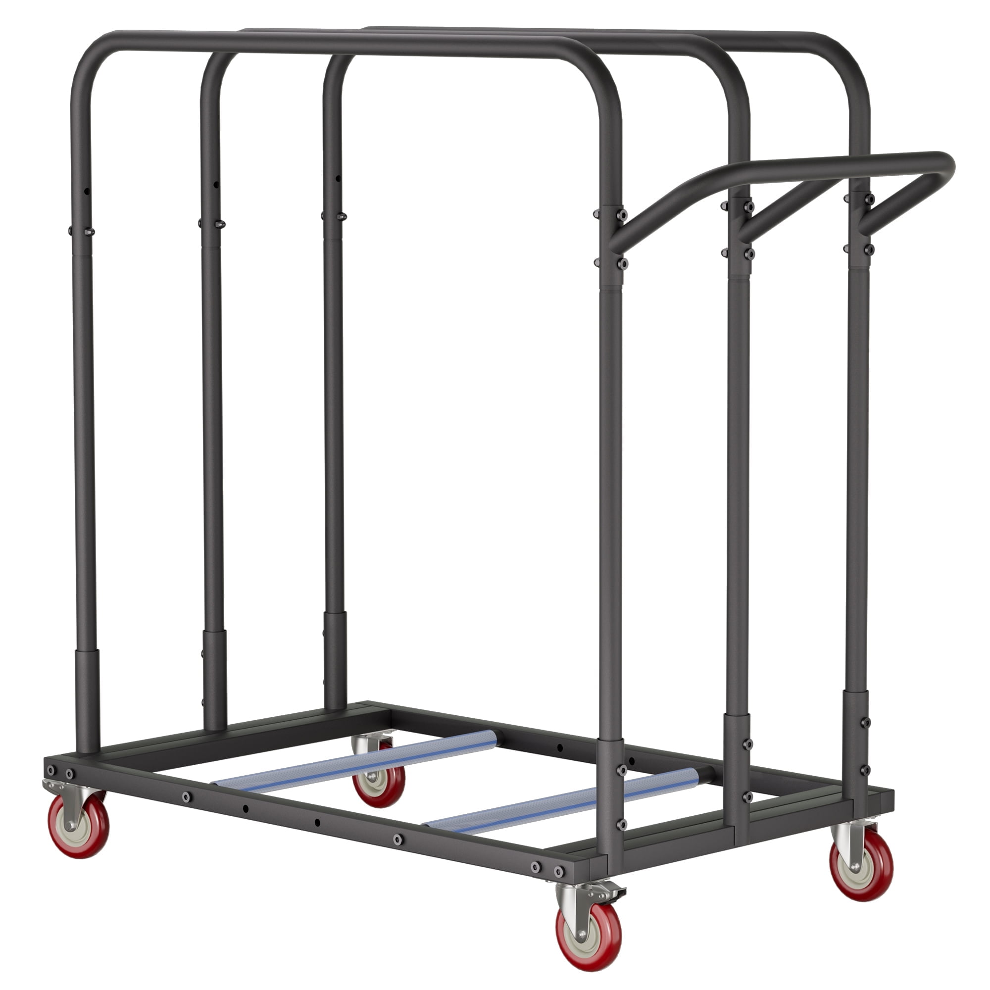 HOHYN Folding Table Truck, 1800 Lb Load Rating Heavy-Duty Hand Cart With 5-Inch Swivel Wheels, Black Dolly For Garage, Home, Party Events, Hotel Furniture - Extra Large Load Rating Utility Cart