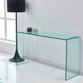 thumbnail image 3 of Collection Heavenly Grande console en verre clair, Grande console en verre clair, Grande console en verre non trempé, Grande console en verre courbé, Grande console Waterfall, Grande table console en, 3 of 9