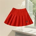 thumbnail image 4 of Posijego Girls Pleated Skirts Embroidered Strawberry High Waisted Skirt School Uniform Skirts for Little Girls, 4 of 5