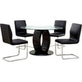thumbnail image 2 of Furniture of America Janus Contemporary 5-Piece Round Dining Set, Black (Seats up to 4), 2 of 7