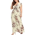 thumbnail image 5 of Vestido HUOGUO sexy para mujer, talla grande, estampado con cuello en V, sin mangas, 5 of 5