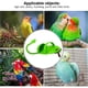thumbnail image 5 of Alimentador de loros con estante de pie, soporte de plástico para frutas y verduras, contenedor de comida colgante, accesorios para jaula, suministros para pájaros y mascotas, 5 of 5