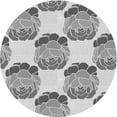 thumbnail image 1 of Ahgly Company Machine Washable Indoor Round Transitional Sonic Silver Gray Area Rugs, 4' Round, 1 of 7
