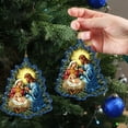 thumbnail image 5 of Clearance Under $5!Yyuenw Christmas Transparent Printing Christmas Decoration Pendant Nativity Scene Decoration Commemorative Flat Pendant Christmas Tree, 5 of 5