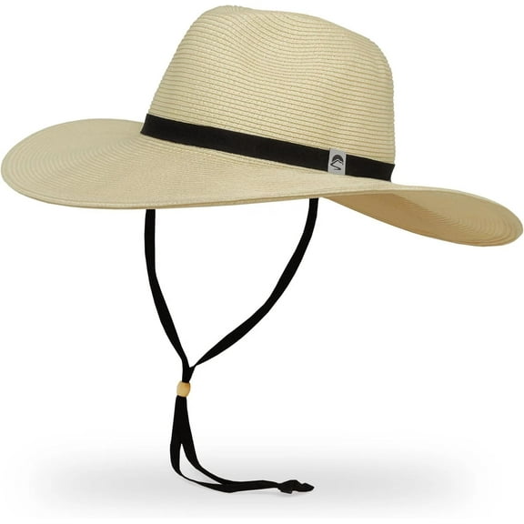 Sunday Afternoons Unisex Sojourn Hat with Adjustable Chinstrap, Cream, Large