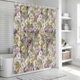 thumbnail image 5 of Dark Sage Green Botanical Shower Curtain Set - Standard 72" x 72" Washable Bathtub Curtain with 12 Hooks, Spring Floral Summer Botanical Retro Waterproof Fabric Shower Curtains for Bathroom/Bathtub, 5 of 6