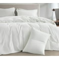 thumbnail image 4 of Chezmoi Collection Breeze 3-Piece Cotton Gauze Queen Duvet Cover Set, White Soft Washed Cotton Linen Like Textured Breathable Comforter Cover with Button Closure, 4 of 9
