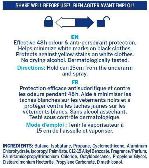 NIVEA Vaporisateur À Sec Protection Antisudorifique 48H Black & White Invisible White Blossom 150 ml