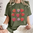 thumbnail image 1 of Ma Commande Mode Femme Été Col Rond Manches Tombantes Manches Courtes Imprimé Fruits, 1 of 5
