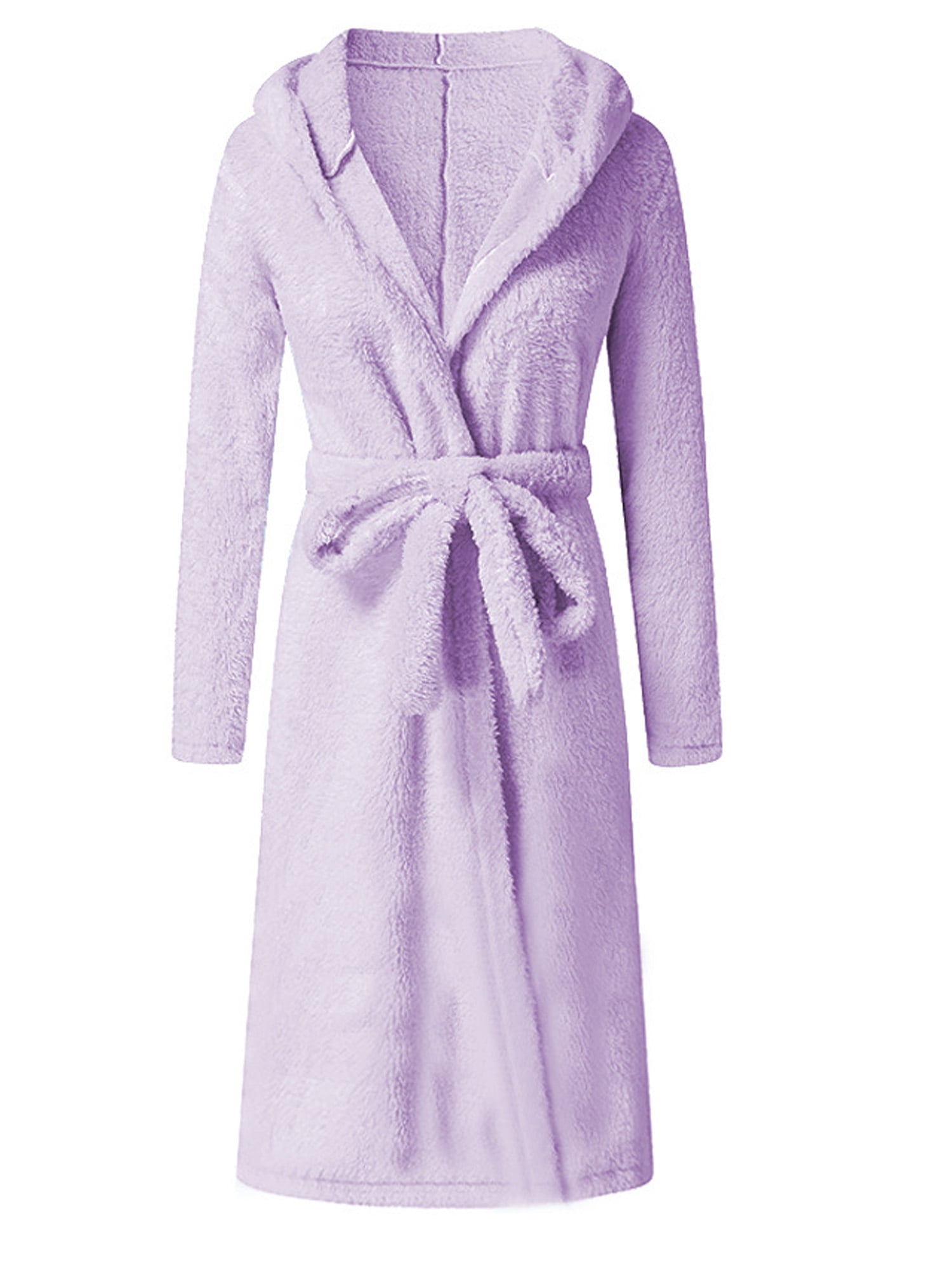 luethbiezx Bathrobe Dressing Gown Women Short Winter Fleece Bathrobe