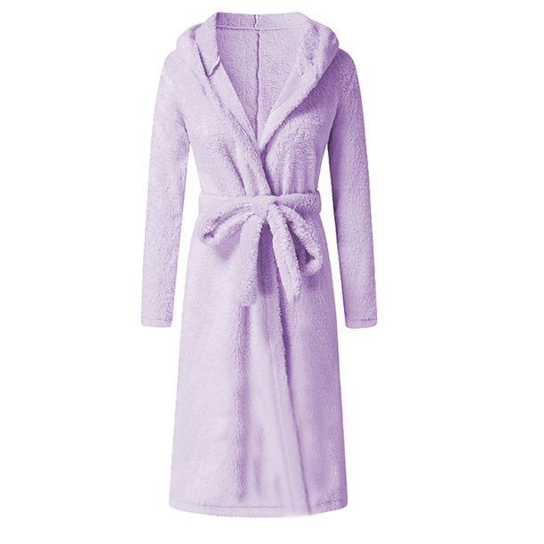 luethbiezx Bathrobe Dressing Gown Women Short Winter Fleece Bathrobe