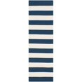 thumbnail image 3 of Safavieh Montauk 6' Round Hand Woven Cotton Rug in Navy and Ivory, 3 of 10