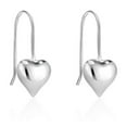 thumbnail image 2 of Solid 925 Sterling Silver Heart Drop Earrings, Dainty Dangle Ear Hooks for Women & Teens, Hypoallergenic Lightweight Everyday Earrings, Elegant Gift in Gift Box, 1.1x1.2cm Heart, 2 of 9